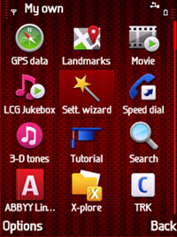 Red dotted stripes theme