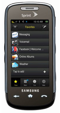 Samsung instinct cell phone