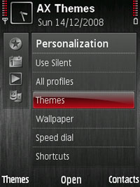 Steel black cell phone theme